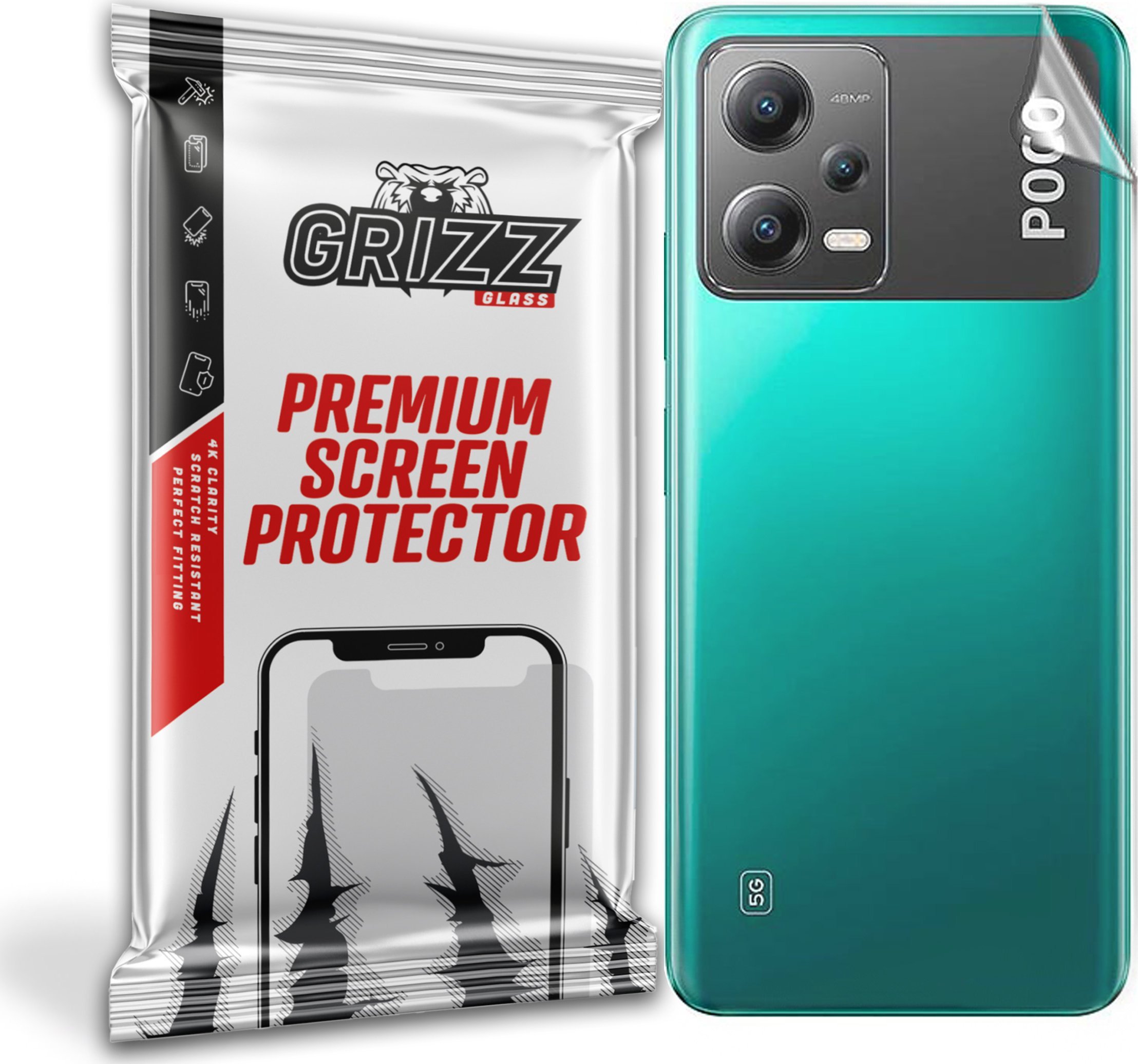 GrizzGlass Folia na tył GrizzGlass SatinSkin do POCO X5