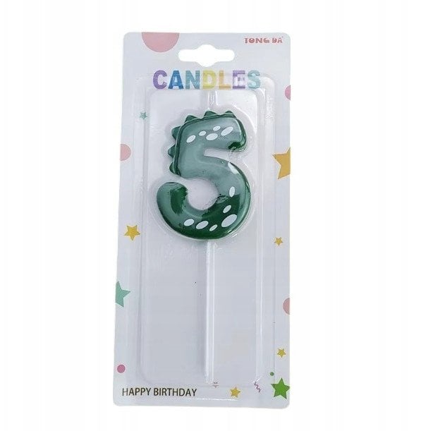 Świeczka Urodzinowa Na Tort / DINOZAUR / Świeczki na Urodziny / CYFRA 5
