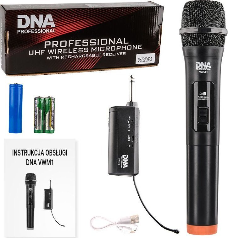 Mikrofon DNA DNA VWM 1 mikrofon bezprzewodowy system nagłośnienia 220-280 MHz