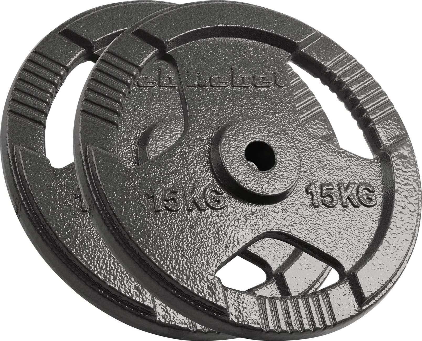 Rebel Zestaw obciążeń żeliwnych 2x15kg, otwór 31mm, talerz z uchwytami, REBEL ACTIVE