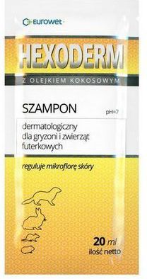 EUROWET HEXODERM SZAMPON DLA GRYZONI SASZETKA 20ml