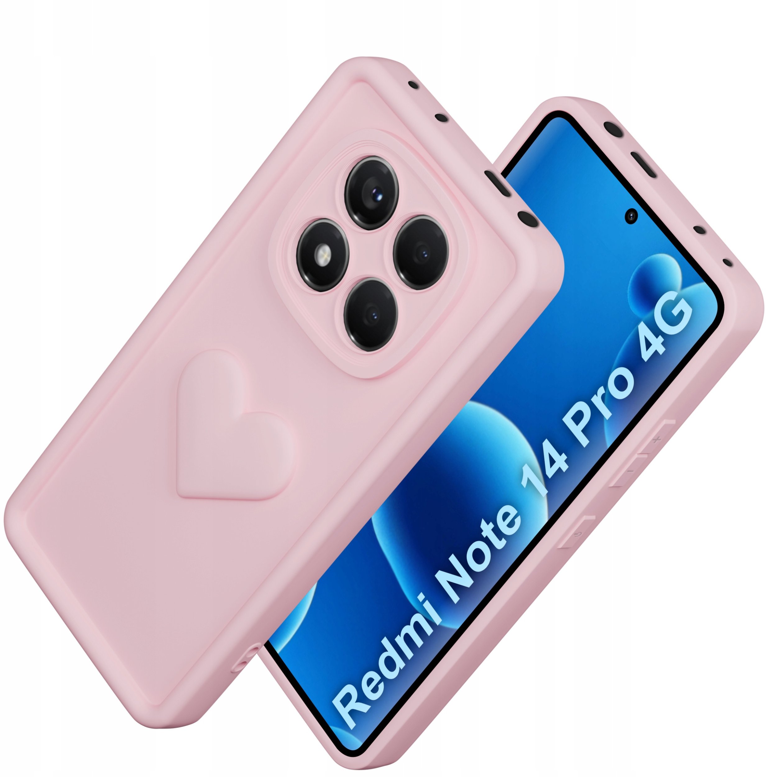 Etui do Xiaomi Redmi Note 14 Pro 4G silikonowe MATOWE serce