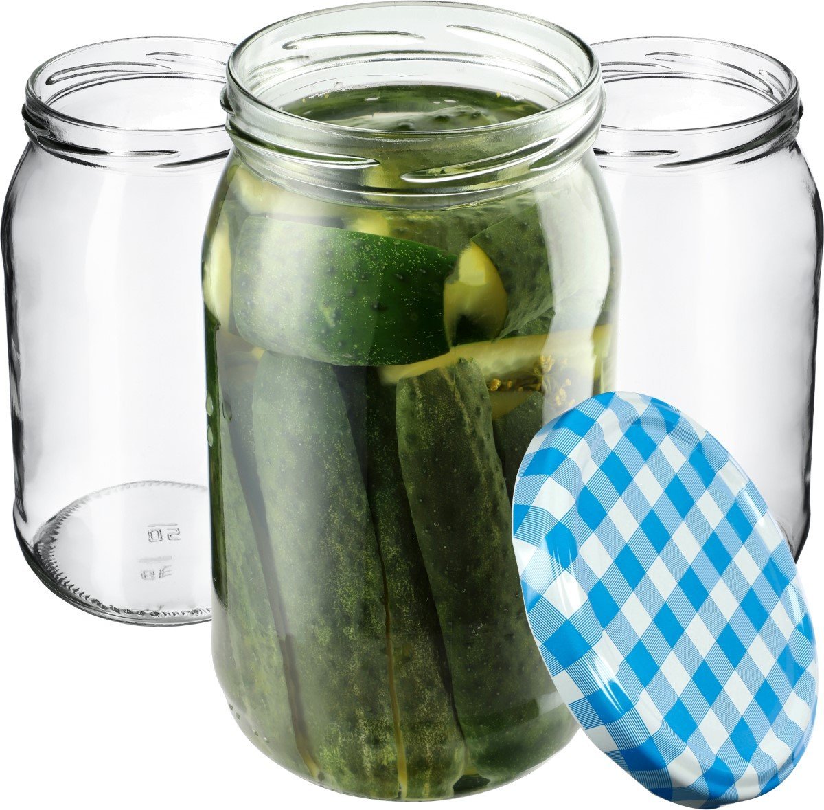 24x Słoik Szklany 760ml Miód Ogórki Wieczko fi82