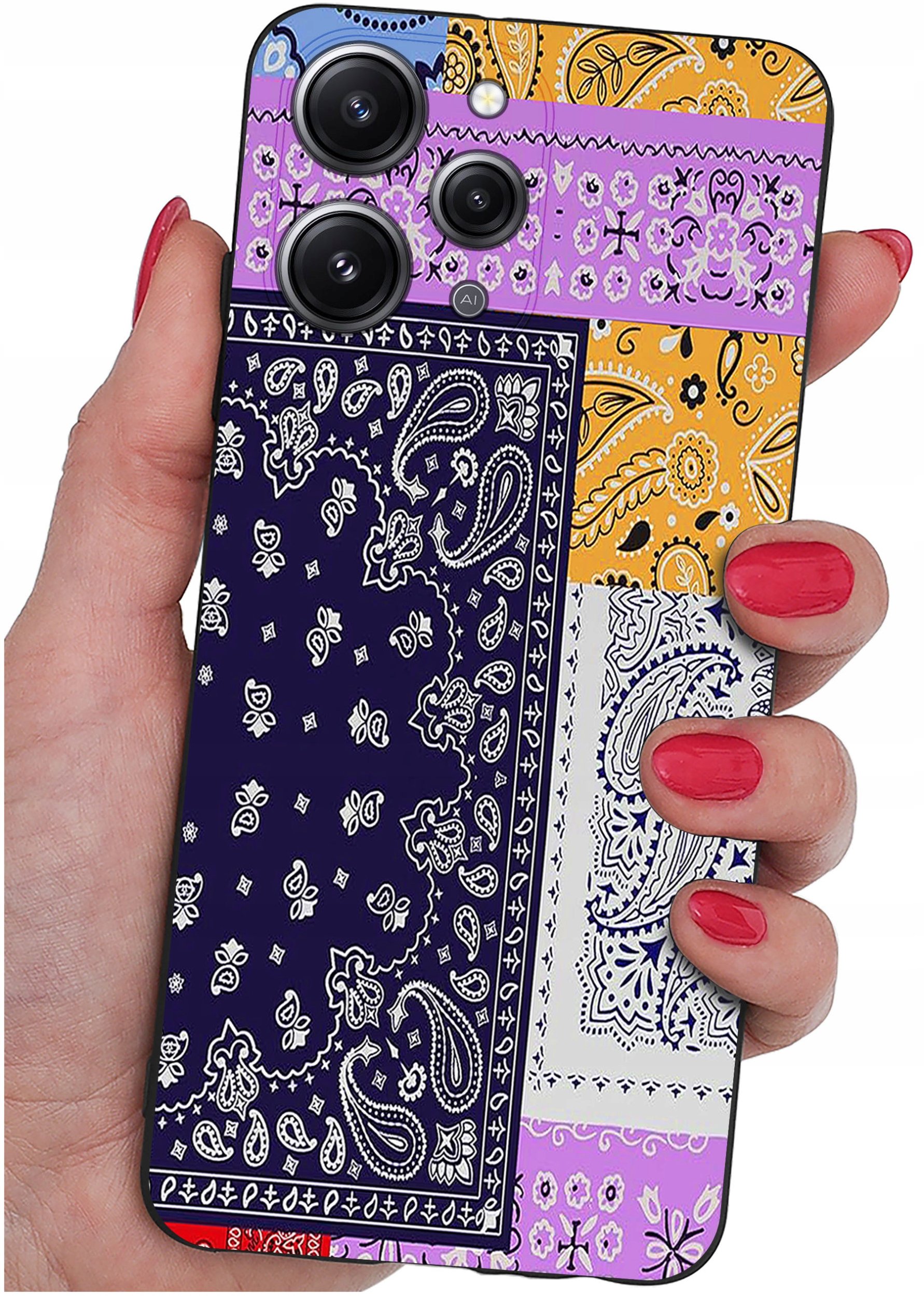 Etui do Xiaomi Redmi 12 4G WZORY |SILIKONOWE MATT CASE + SZKŁO 9H