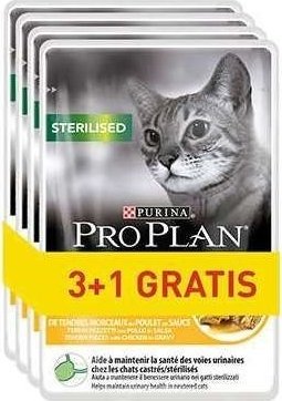 PURINA NESTLE Purina Pro Plan Sterilised Kurczak 85g 3+1