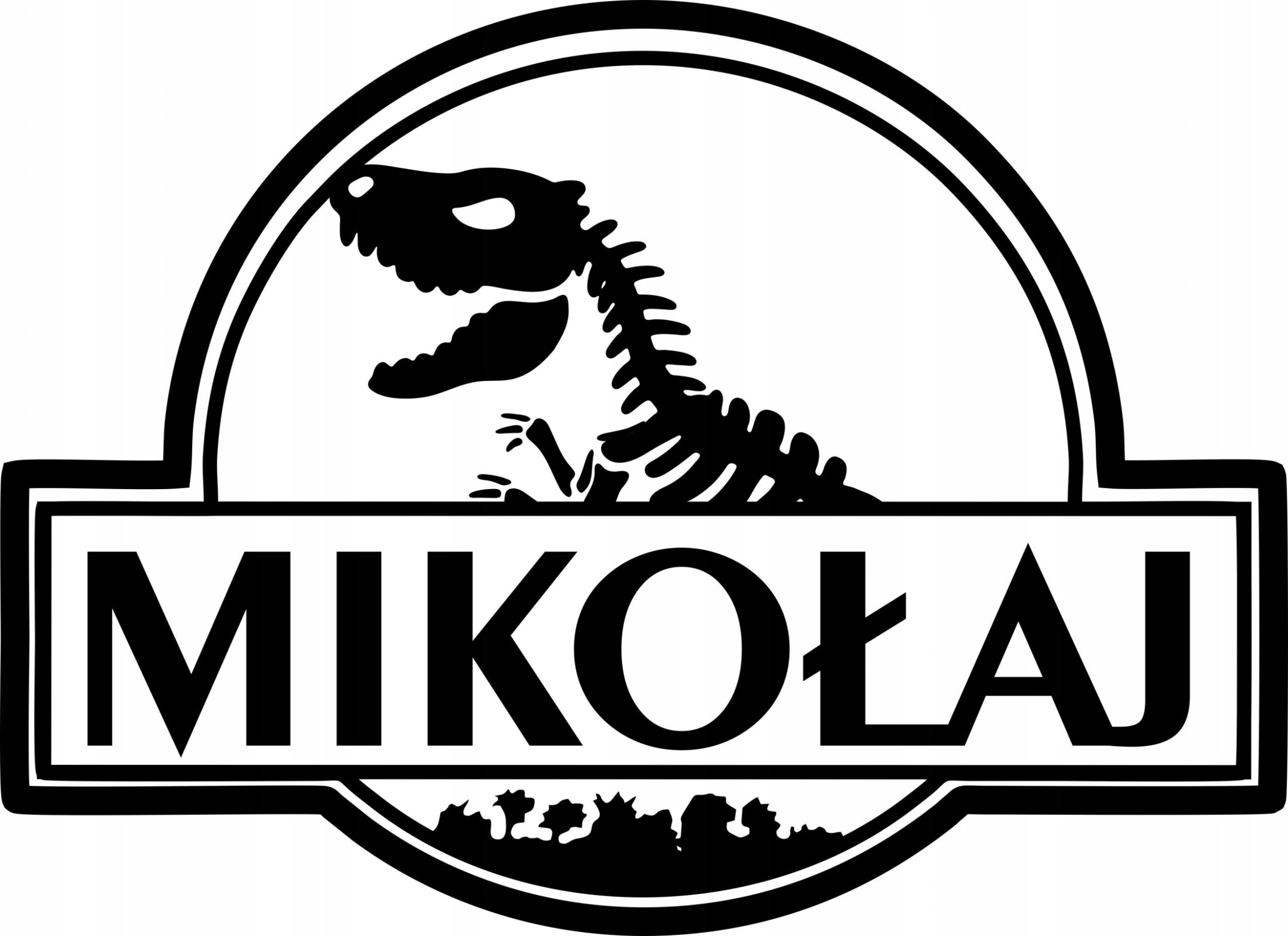 naSciane Naklejka na ścianę DINOZAUR jurajski DINO IMIĘ