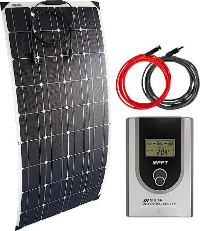 Maxx Zestaw solarny 100W 12V MPPT USB