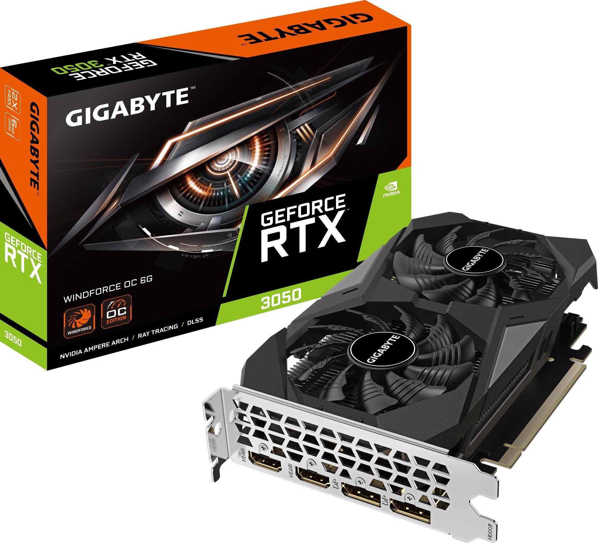 Karta graficzna Gigabyte GeForce RTX 3050 Windforce OC 6GB GDDR6 (GV-N3050WF2OC-6GD)