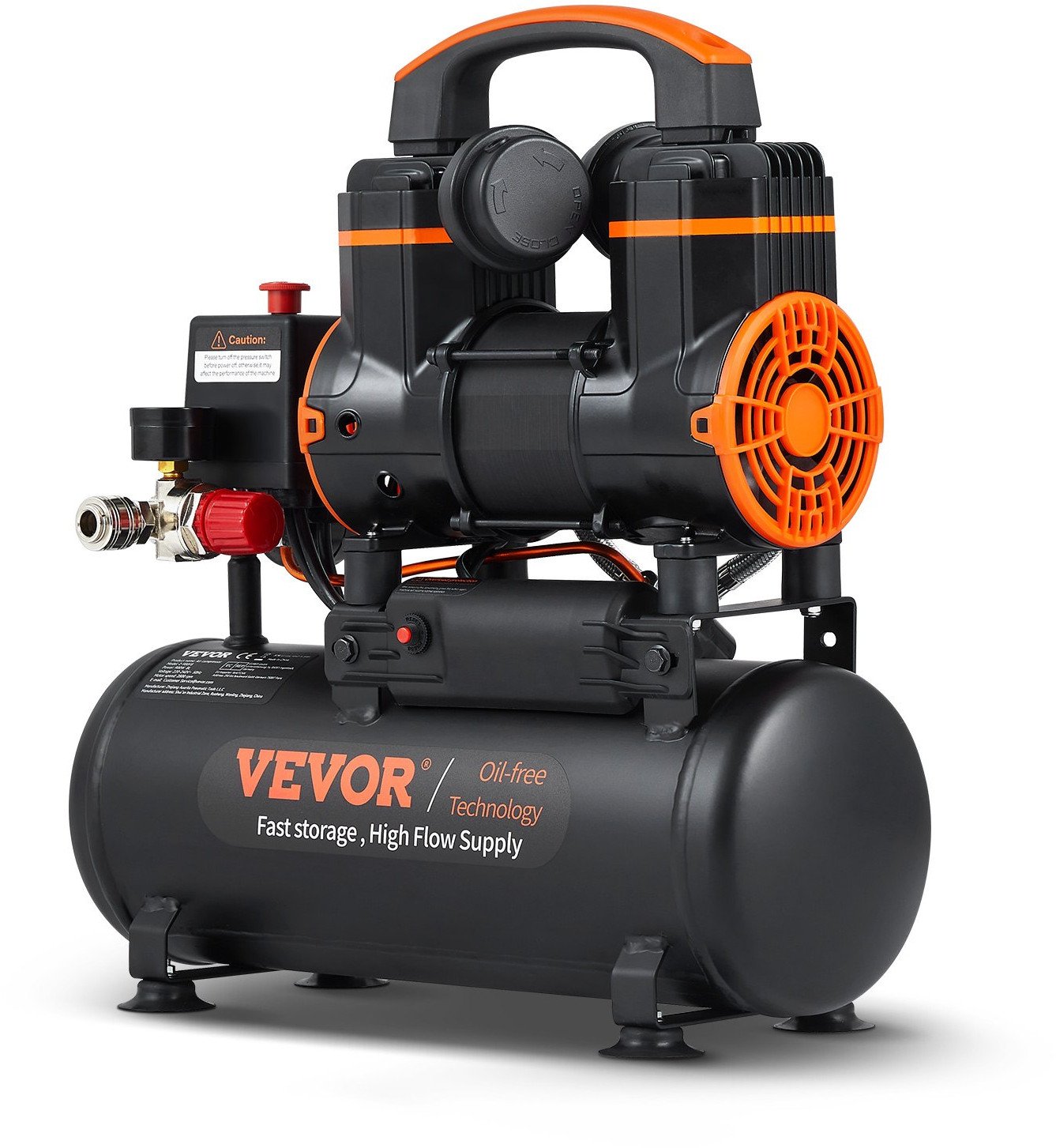 Kompresor bezolejowy Sprężarka powietrza 9 L