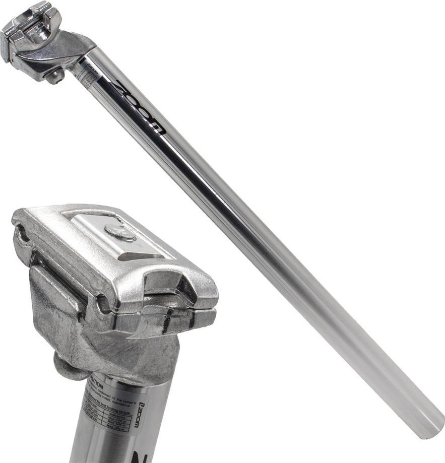 Zoom Wspornik siodła Zoom SP-C207, średnica 25,4, 400 mm, srebrny