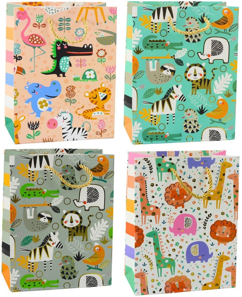 Torba Prezentowa Papierowa Zwierzęta Safari 23 x 18 x 10,5 cm