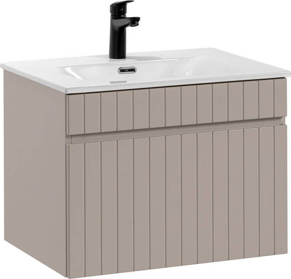 Comad Wąska szafka z umywalką, Iconic, 60x46x46 cm, beżowy, mat