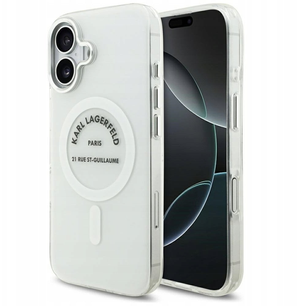 Karl Lagerfeld IML Karl RSG Logo MagSafe Case for iPhone 17 Transparent