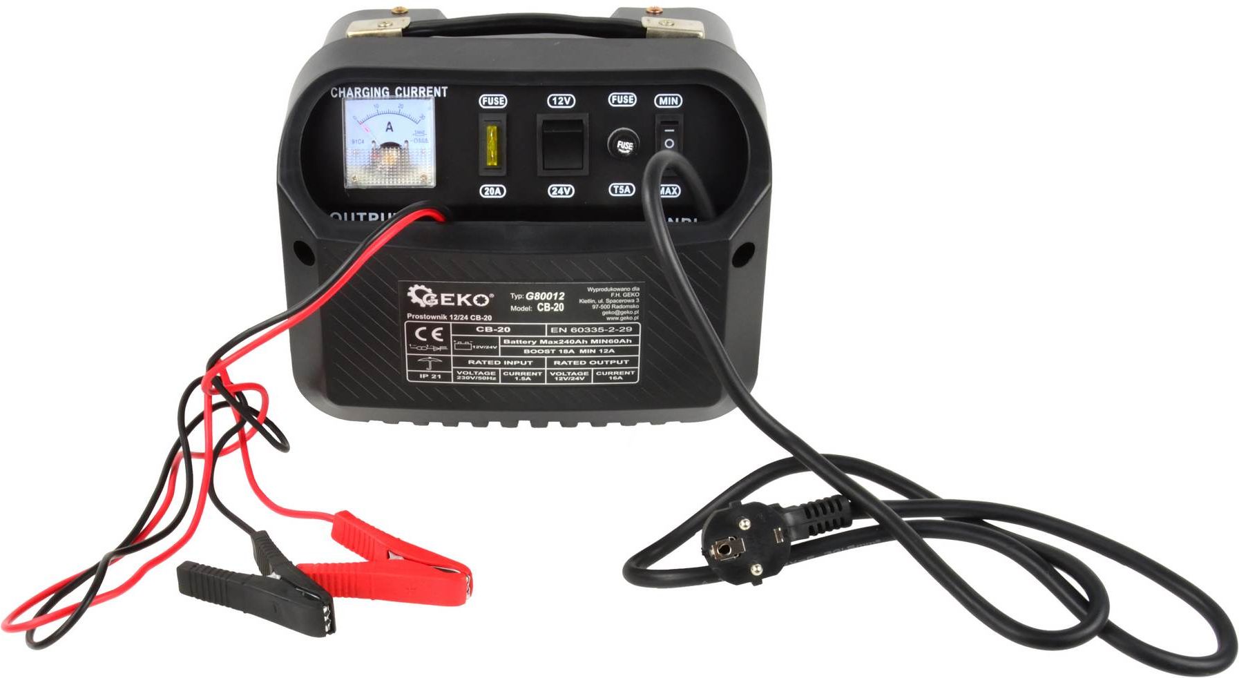 Geko Prostownik 12/24V CB-20 (1)
