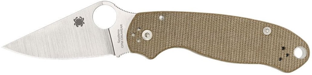 Spyderco PARA 3 BROWN CANVAS MICARTA CPM CRUWEAR C223MPCW