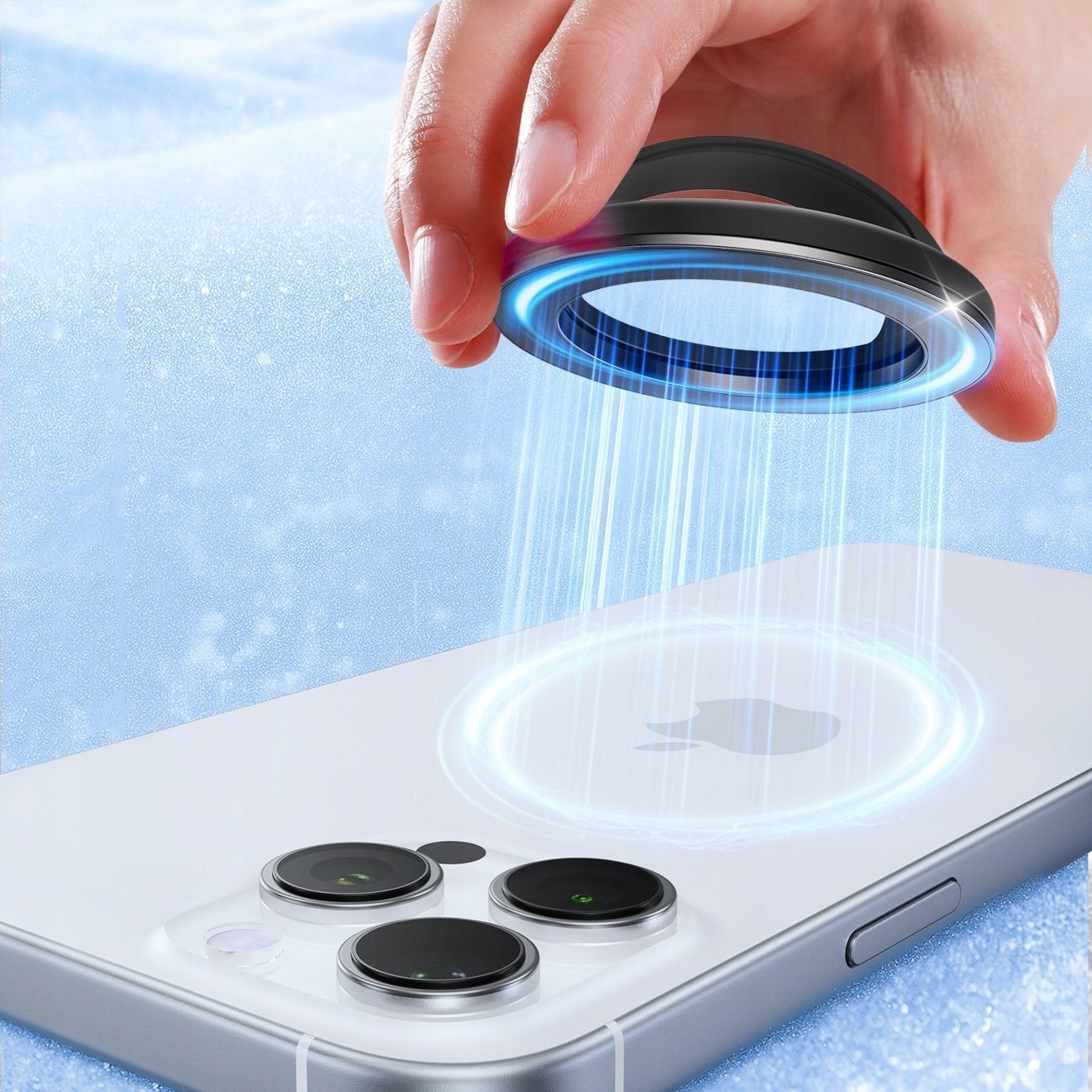 Joyroom Ring magnetyczny JR-ZS500 kompatybilny z MagSafe uchwyt - czarny