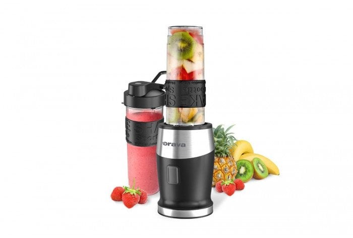Orava RM-700 smoothie mixér, 500 W, nerezové nože, 23000 RPM, 92 dB, 1 rychlost, 570 ml, stříbrná / černá