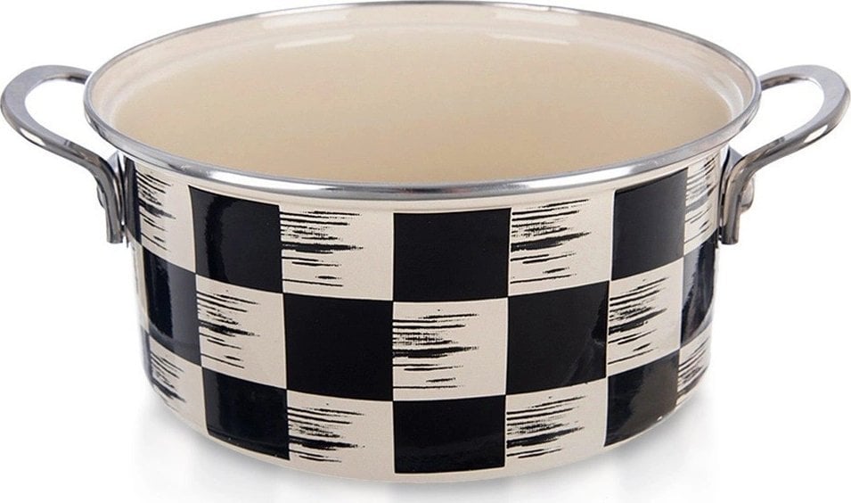 Garnek emaliowany SZACHOWNICA 22 cm, 3 l