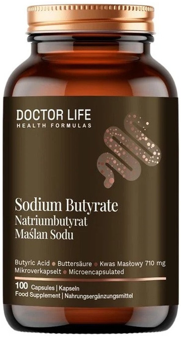 DOCTOR LIFE_Maślan Sodu 1000m suplement diety 100 kapsułek