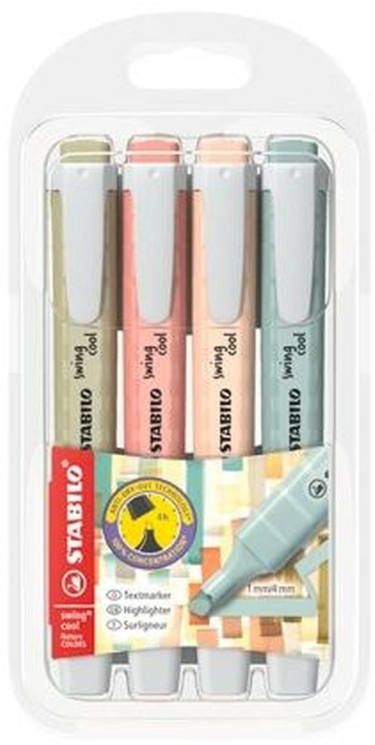 Zestaw markerów fluorescencyjnych Stabilo Flash Wielokolorowy 4 Części