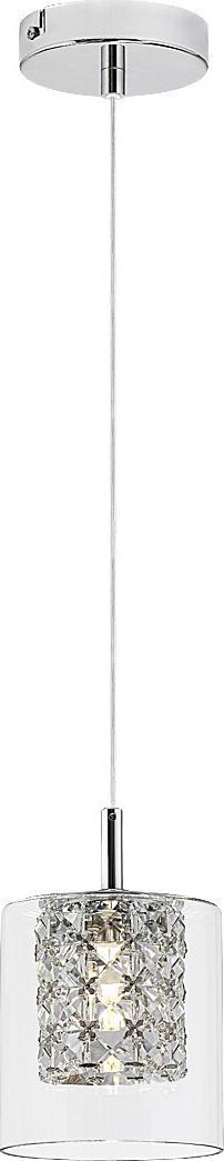 Lampa wisząca Rabalux Okrągła lampa wisząca Duchess z kryształkami do sypialni chrom