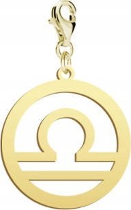 Radziszewska Jewellery Pozłacany Charms Znak zodiaku WAGA DEDYKACJA