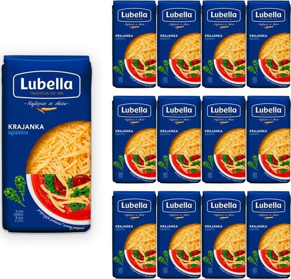 Lubella Lubella Makaron krajanka 400 g x 12 sztuk