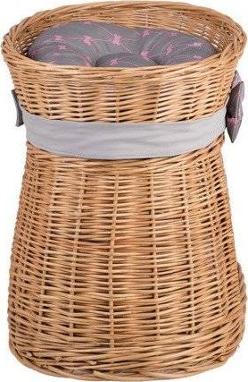 WickerPL CARI BUDA DLA KOTA LEŻAK DLA ZWIERZĄT DOMEK DLA KOTA Z WIKLINY PIĘTROWY Z PODUSZKAMI 50X40 H45 CM