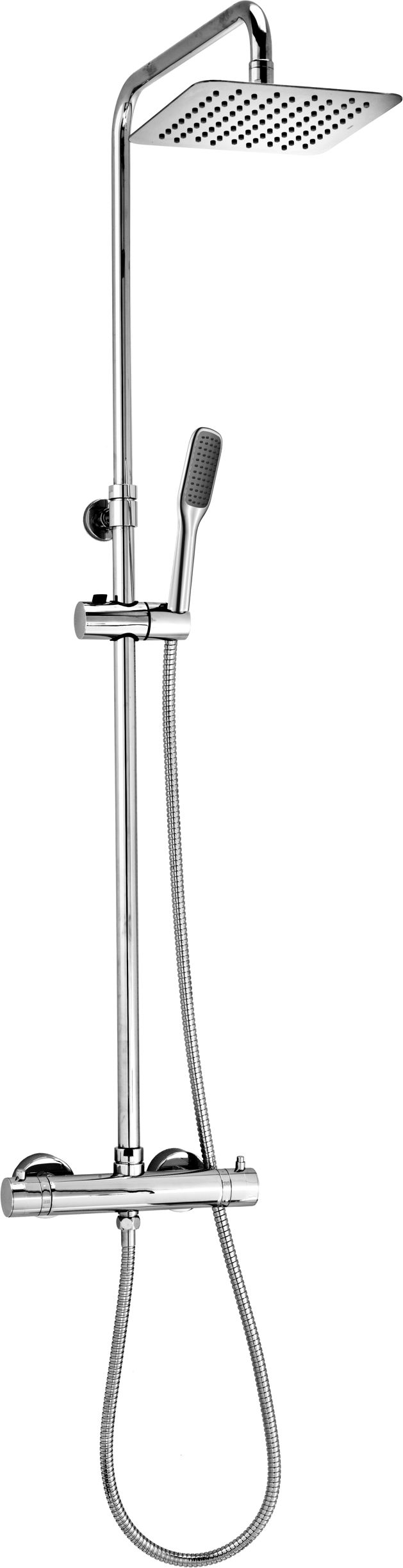 Zestaw prysznicowy Omnires Y z deszczownicą z baterią termostatyczną chrom (Y1244X/6/K)