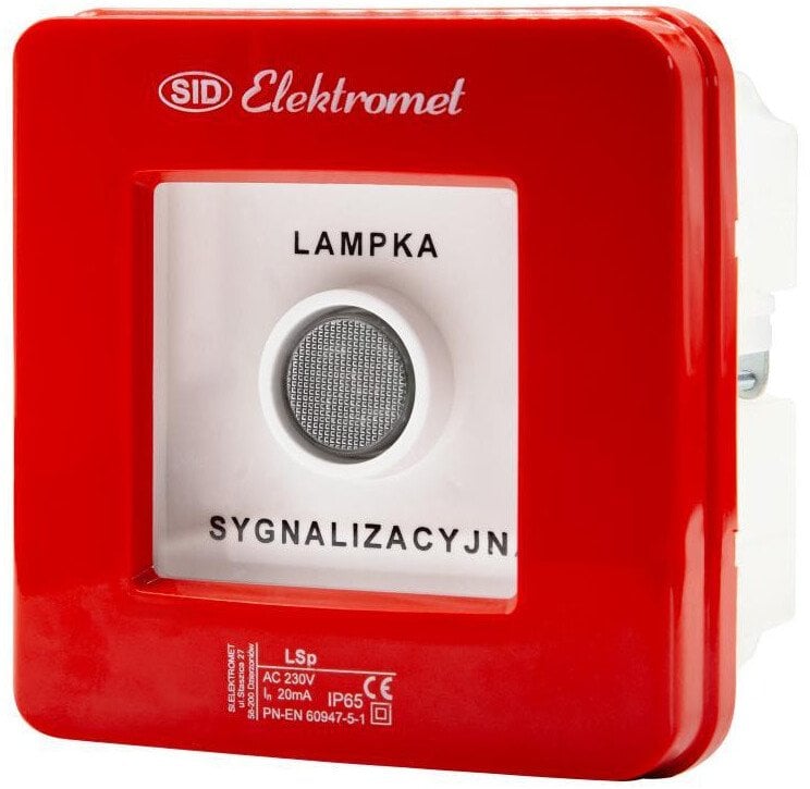 Lampka sygnalizacyjna czerwona podtynkowa LSp 24c ID 911481