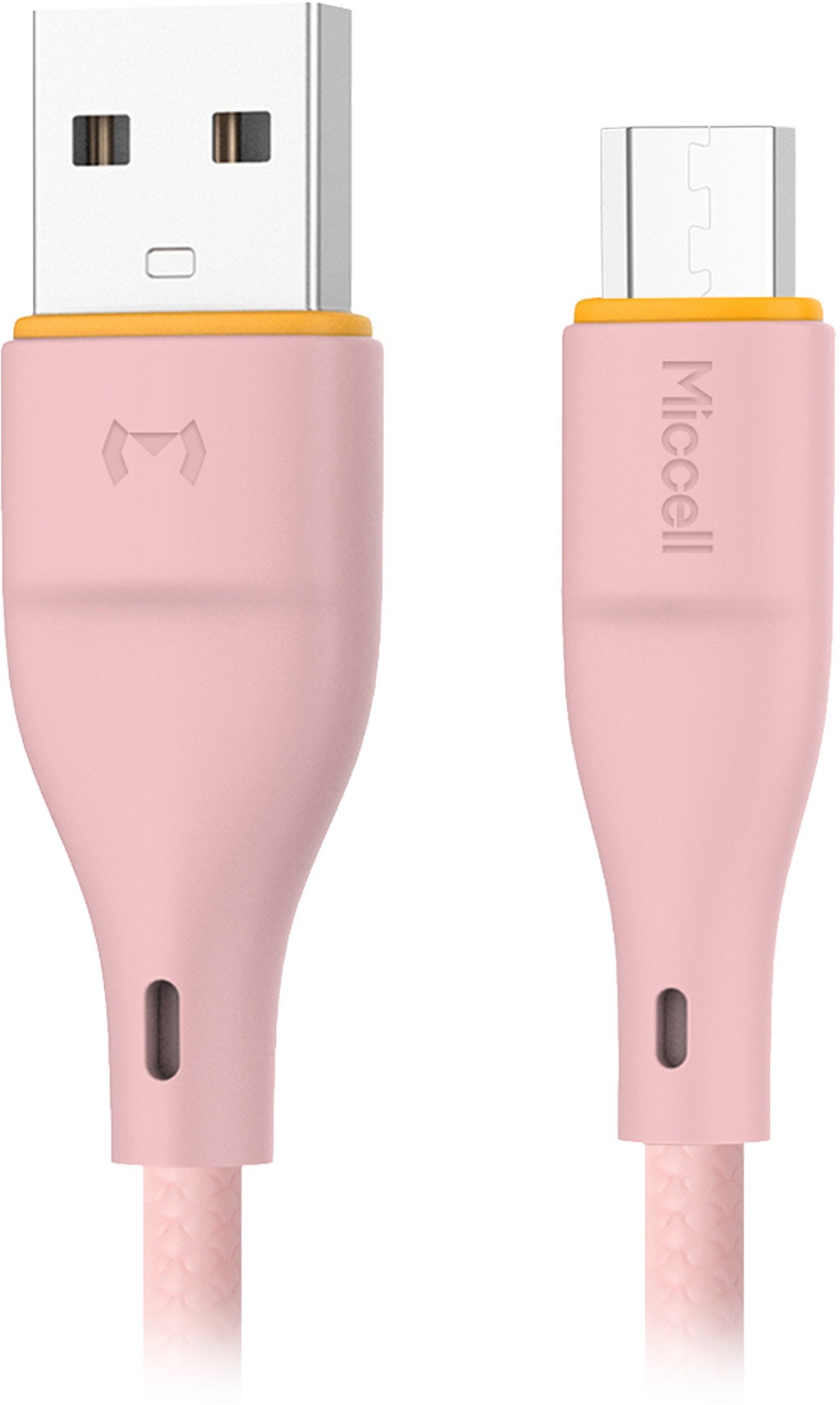 Kabel USB Orno USB-A - microUSB 1 m Różowy