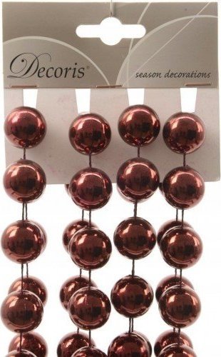 Kaemingk Koraliki na choinkę łańcuch czerwony 2,7 m