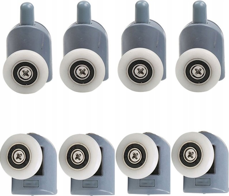 Korbi KOMPLET 8 ROLEK DO KABINY PRYSZNICOWEJ KÓŁKA ROLKI