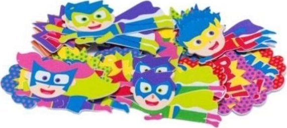 BREWIS Naklejki z pianki superbohaterowie 28szt