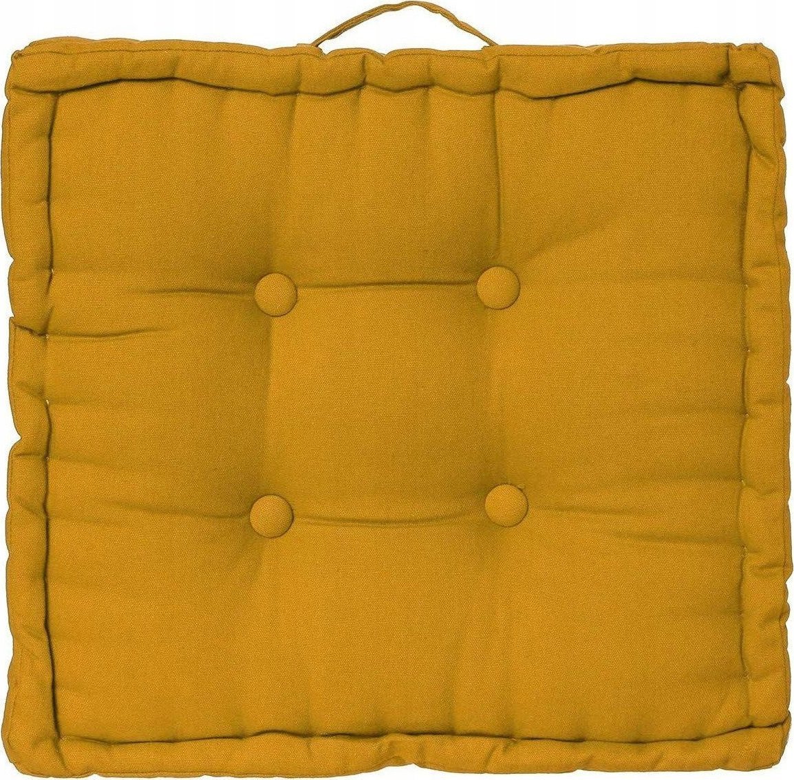 Atmosphera Poduszka do siedzenia na podłodze, 40x40x8 cm, kolor żółty