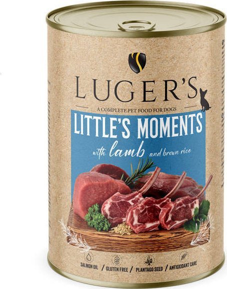 Karma mokra dla psów małych ras Luger's Little's Moments z jagnięciną i ryżem brązowym 400 g