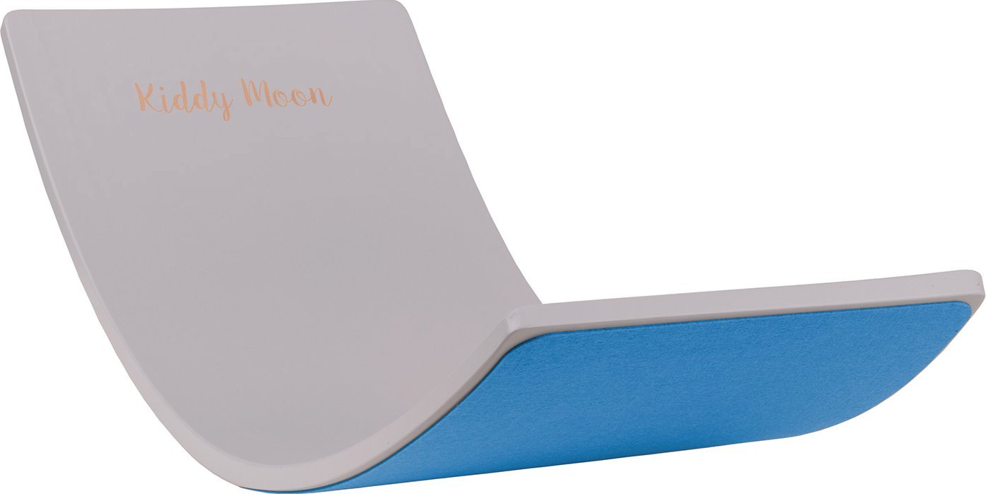 KiddyMoon KiddyMoon Deska balansująca BB-002 grey/blue felt 83x29,5x1,7 Zabawka sportowa