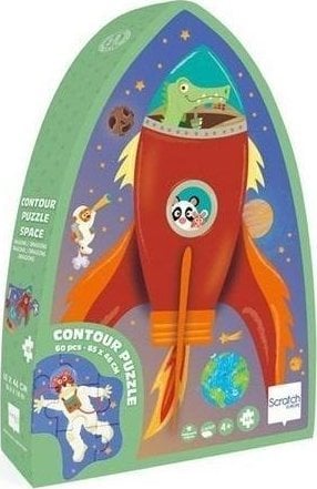 Puzzle 60 Puzzle konturowe Rakieta i kosmos
