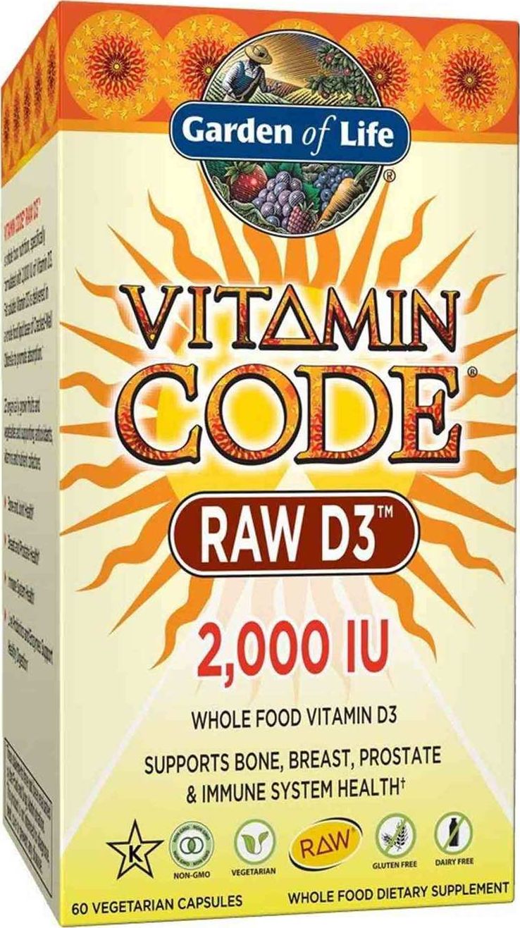 Garden of Life Garden of Life - Vitamin Code RAW D3, 2000 IU, 60 vkaps