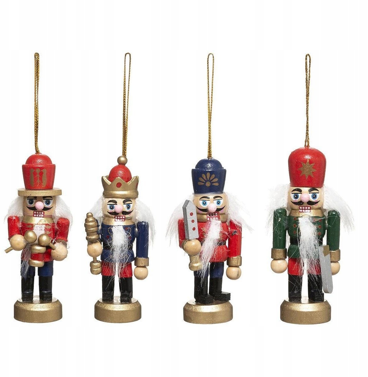 Zestaw ozdób choinkowych, dziadek do orzechów, 8 x 4 cm