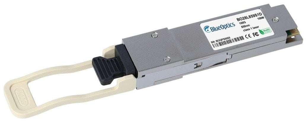 BlueOptics QSFP-100G-SR4-S moduł przekaźników sieciowych Swiatłowód 100000 Mbit/s QSFP28 850 nm