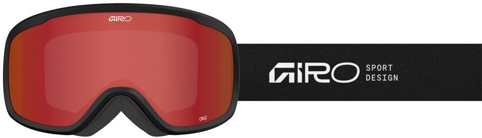 Giro Gogle zimowe GIRO CRUZ BLACK STACKED (OTG) (Cylindrical) (Szyba lustrzana kolorowa AMBER SCARLET 19-42% S2)