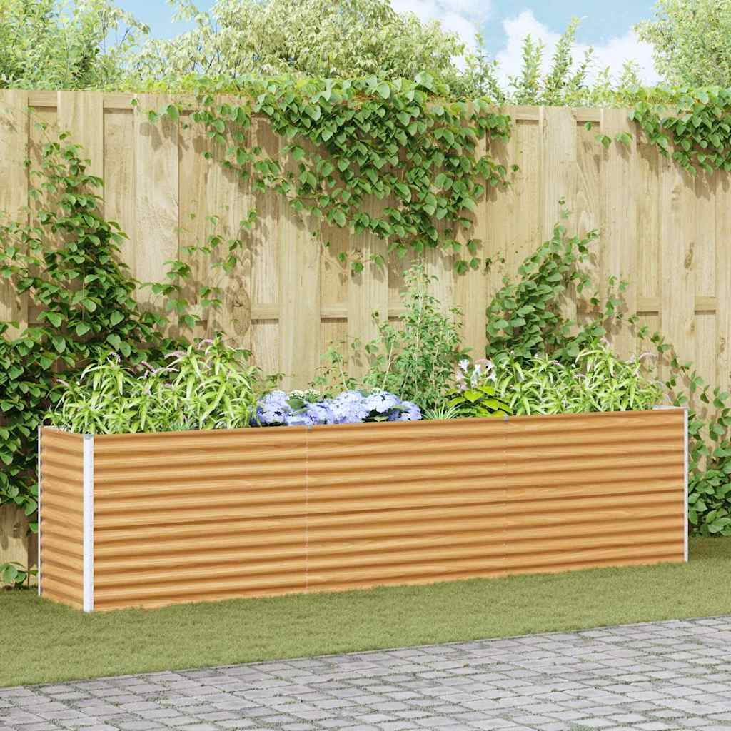vidaXL Podniesiona rabata ogrodowa 290 x 50 x 68 cm Stal ocynkowana