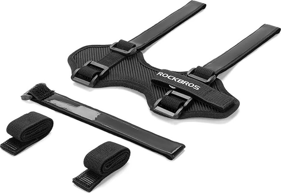 Uchwyt rowerowy z rzepami do mocowania na ramie kierownicy na głośnik bidon itp. - czarny ROCKBROS