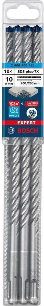 Wiertło Bosch Bosch hammer drill bit SDS plus-7X 10x200x265mm 10pcs - 2608900172 EXPERT RANGE