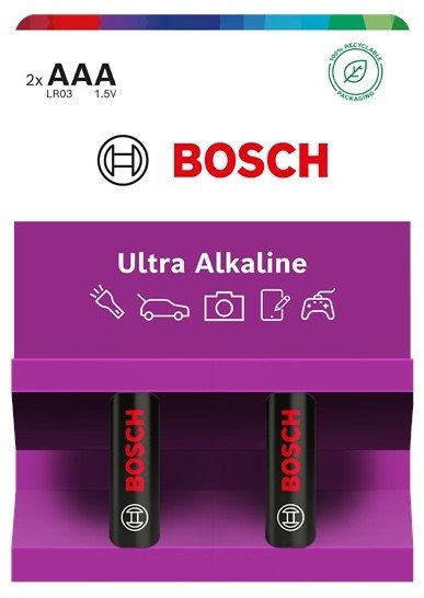 Bosch Baterie AAA 1.5V 2 szt Ultra Alkaline LR03