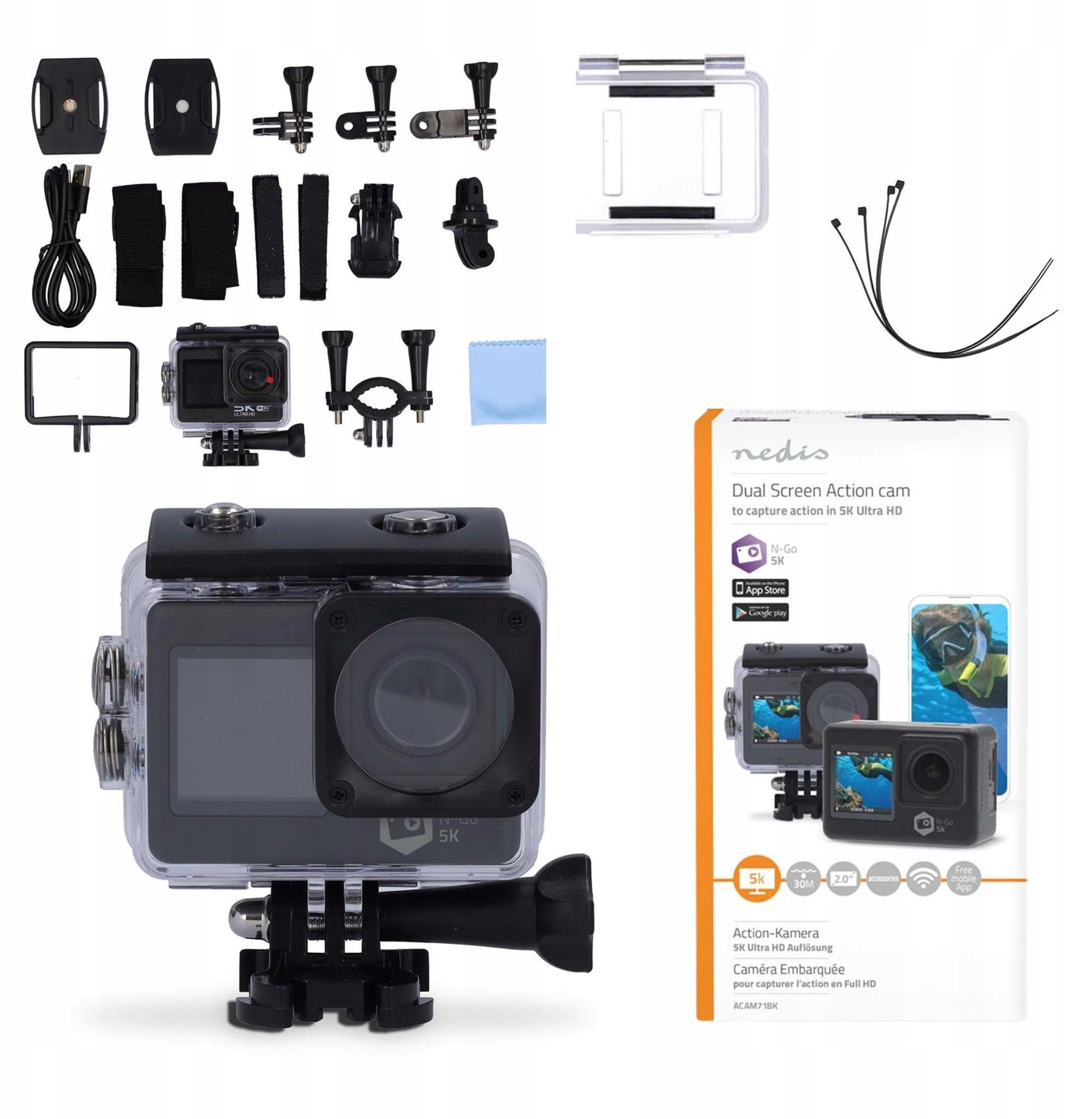 KAMERA NEDIS ACAM61BK/4K@60FPS/16M