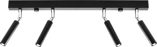 Lampa sufitowa Lumes Czarny plafon z czterema reflektorami - EX674-Eyetes
