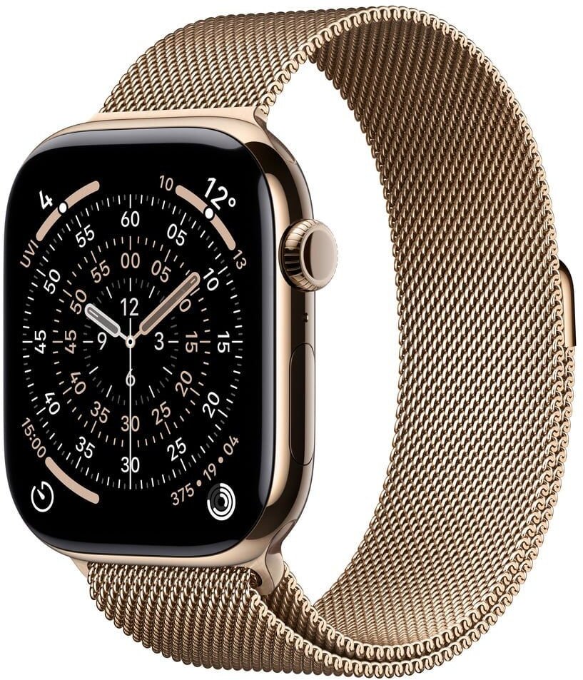 Smartwatch Apple Watch 11 GPS + Cellular 42mm Gold Titanium Milanese Loop S/M Zloty (MF8Y4ZR/A)