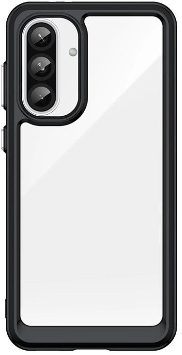 Etui Outer Space Case do Samsung Galaxy A36 pokrowiec z elastyczną ramką - czarne